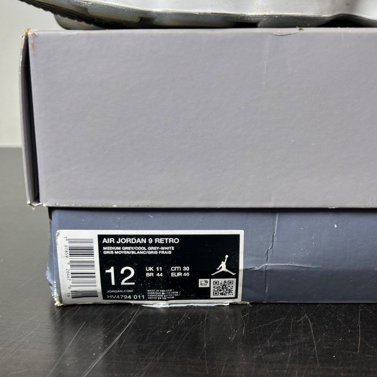 Jordan 9 Retro Cool Grey (2025) 12 (Moderately Worn Pre-Owned)JordanMedium Grey/White-Cool Grey - Image 4