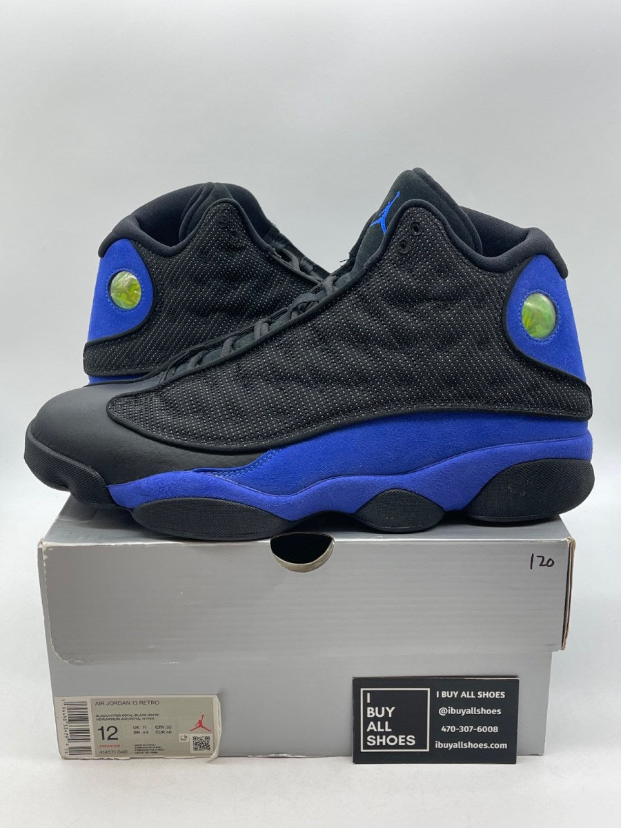 Jordan 13 Retro Black Hyper Royal 12 (Moderately Worn Pre-Owned) - Image 1