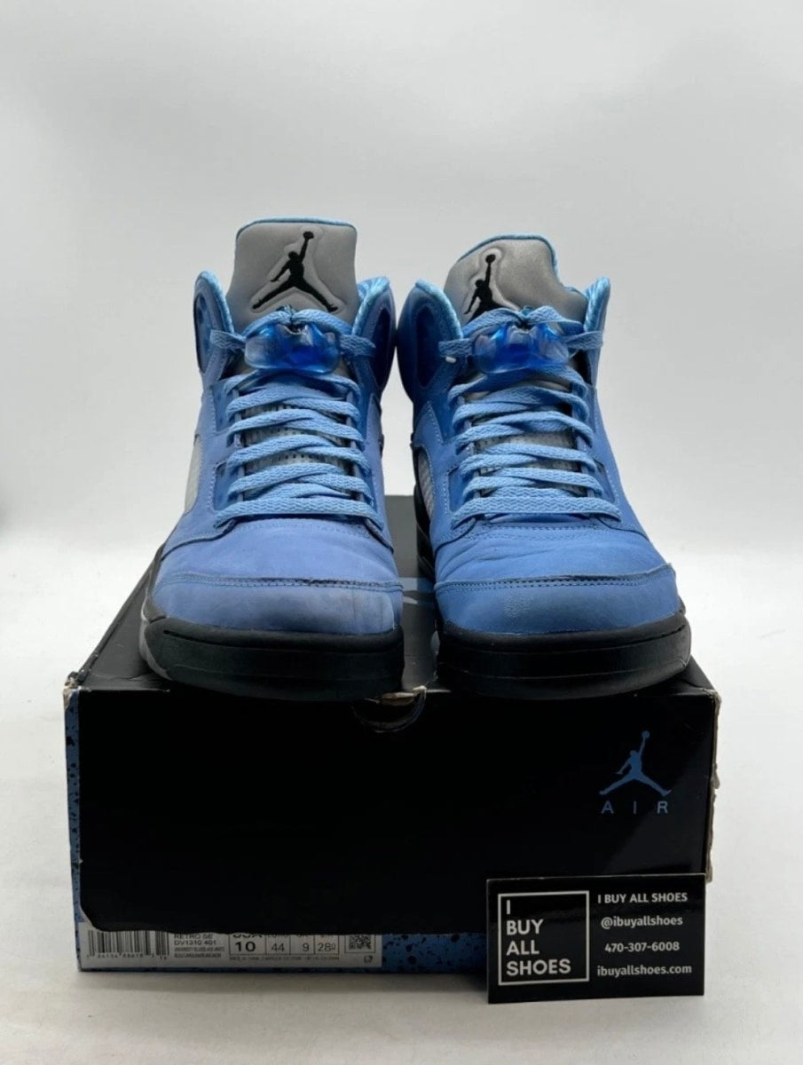 Jordan 5 Retro UNC University Blue 10 (Moderately Worn Pre-Owned)JordanUniversity Blue/Black/White - Image 1