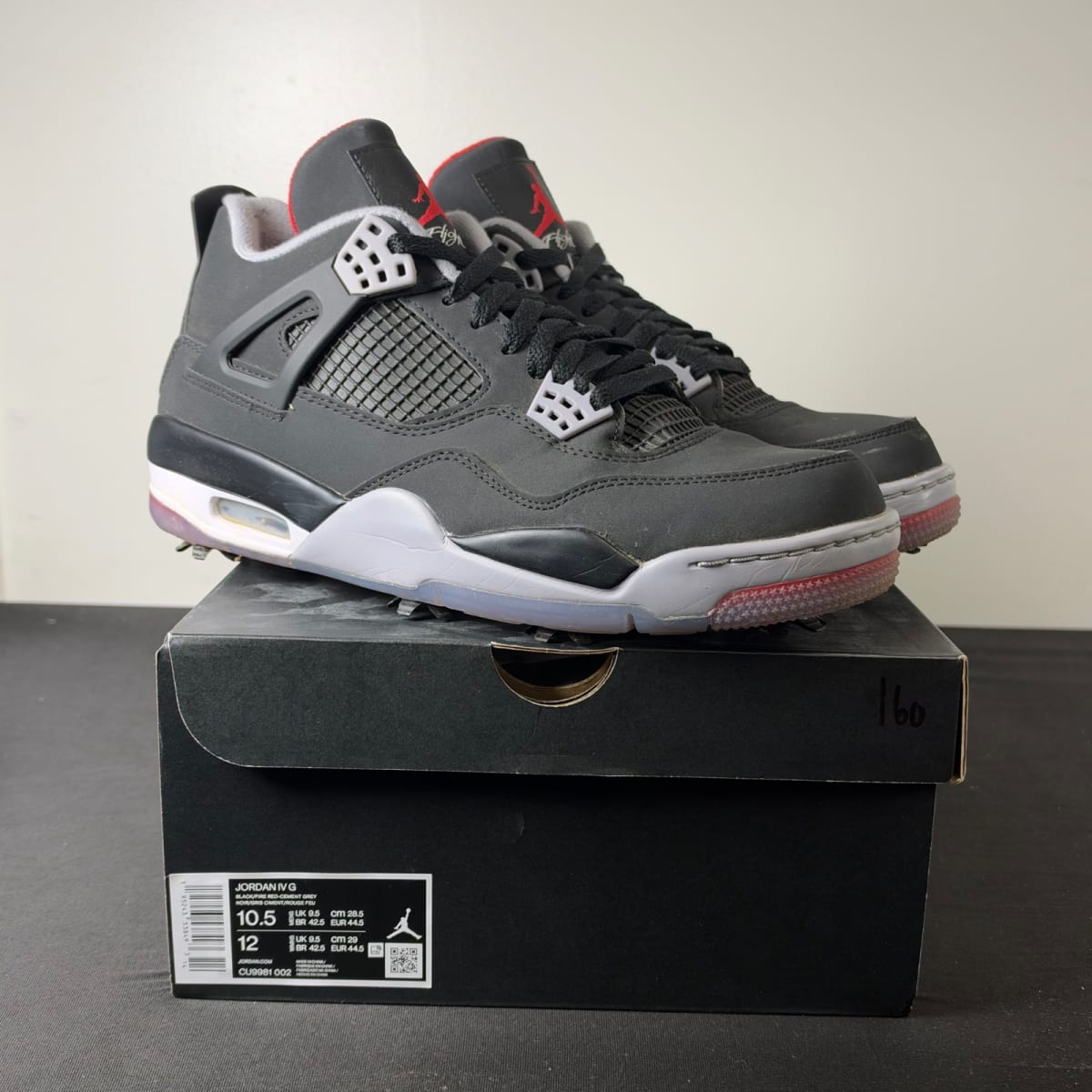 Jordan 4 Retro Golf Bred (Size 10.5) - aux