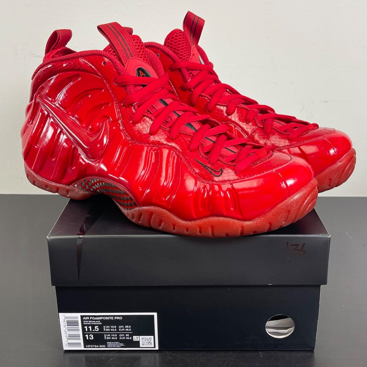 Nike Air Foamposite Pro Red October (2026) 11.5 (Moderately Worn Pre-Owned)NikeGym Red/Black - Image 1