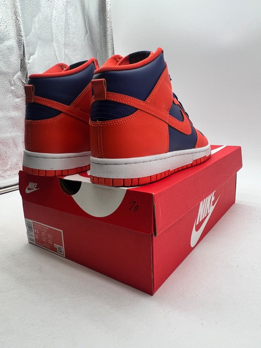 Nike Dunk High Knicks 9.5 (Lightly Worn Pre-Owned)NikeOrange/Deep Royal Blue/White/Orange - Image 5