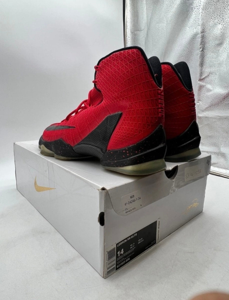 Nike LeBron 13 Elite University Red 14 (Lightly Worn Pre-Owned)NikeUniversity Red/Black-Bright Crimson - Image 5