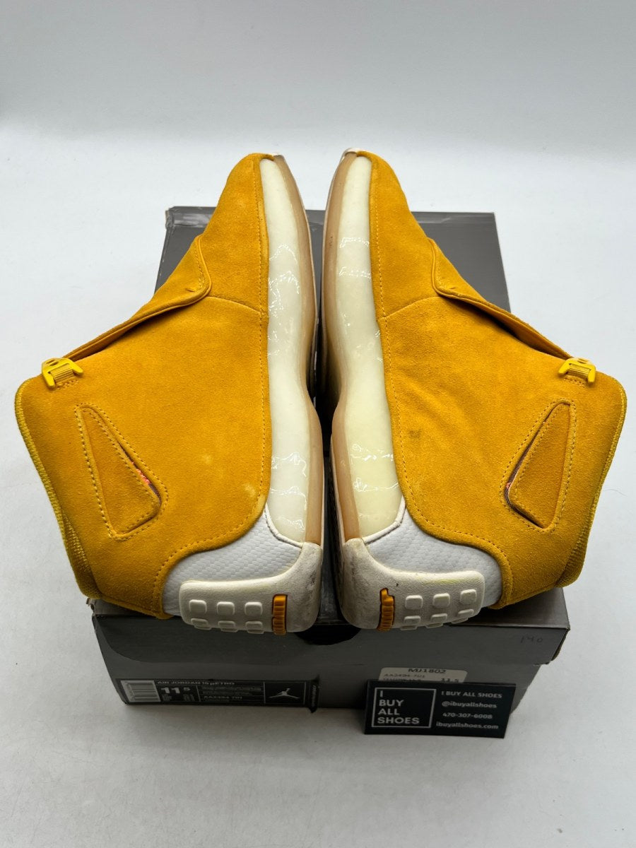 Jordan 18 Retro Yellow Ochre 11.5 (Lightly Worn Pre-Owned) - Image 8