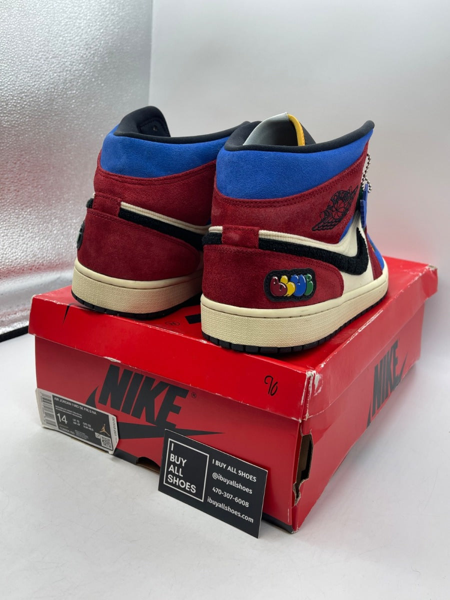 Jordan 1 Mid SE Fearless Blue the Great 14 (Moderately Worn Pre-Owned) - Image 5