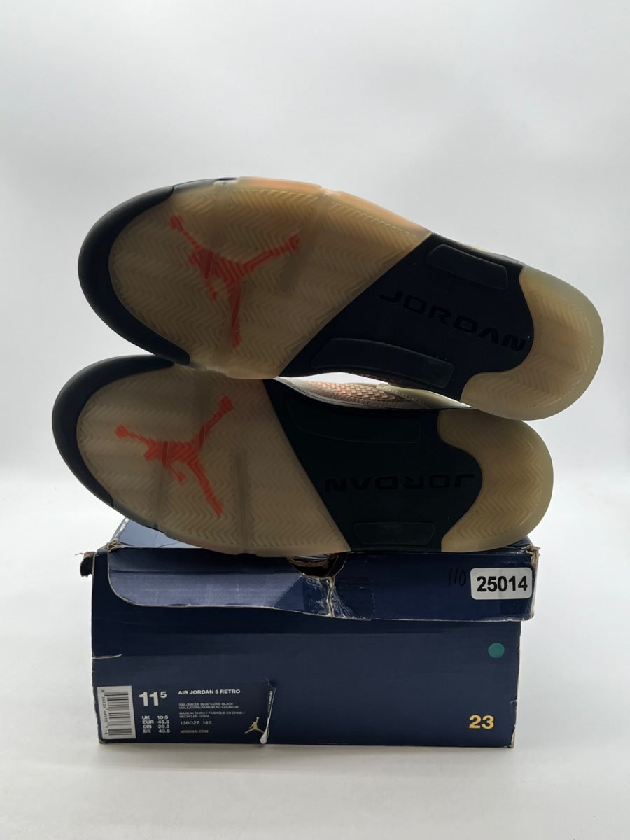 Jordan 5 Retro International Flight 11.5 (Moderately Worn Pre-Owned)JordanSail/Racer Blue-Cone-Black - Image 8