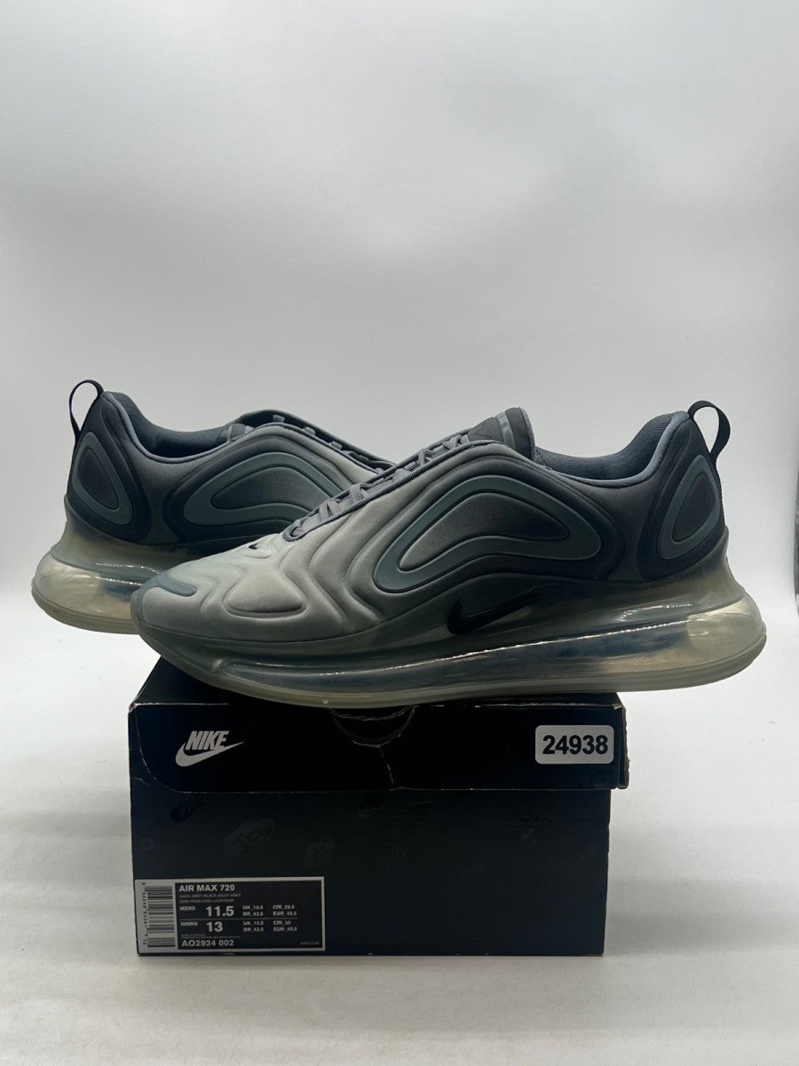 Nike Air Max 720 Carbon Grey 11.5 (Lightly Worn Pre-Owned)NikeAnthracite/Black-Metallic Silver - Image 1