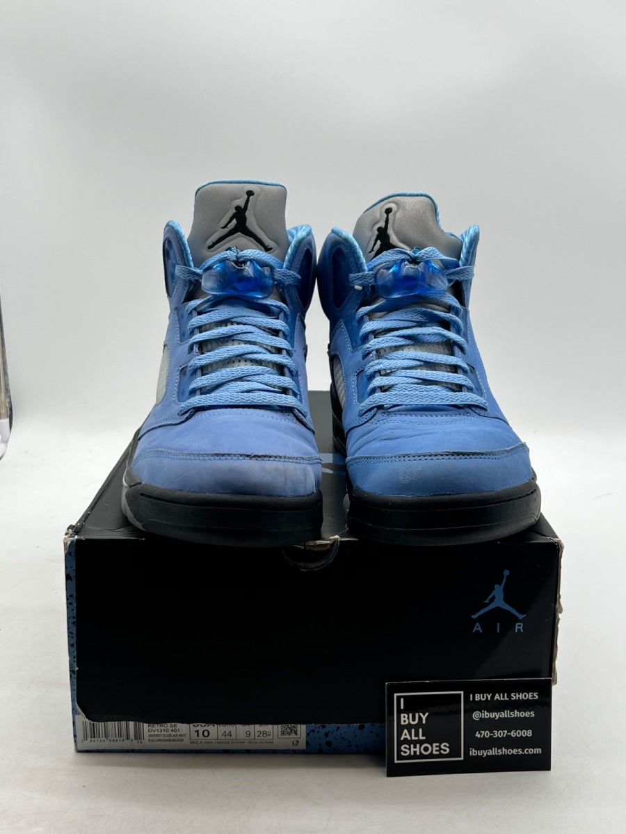 Jordan 5 Retro UNC University Blue 10 (Moderately Worn Pre-Owned) - Image 1