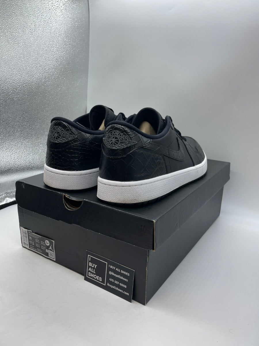 Air Jordan 1 Low Golf 'Black Crocodile' 16 (Moderately Worn Pre-Owned) - Image 5