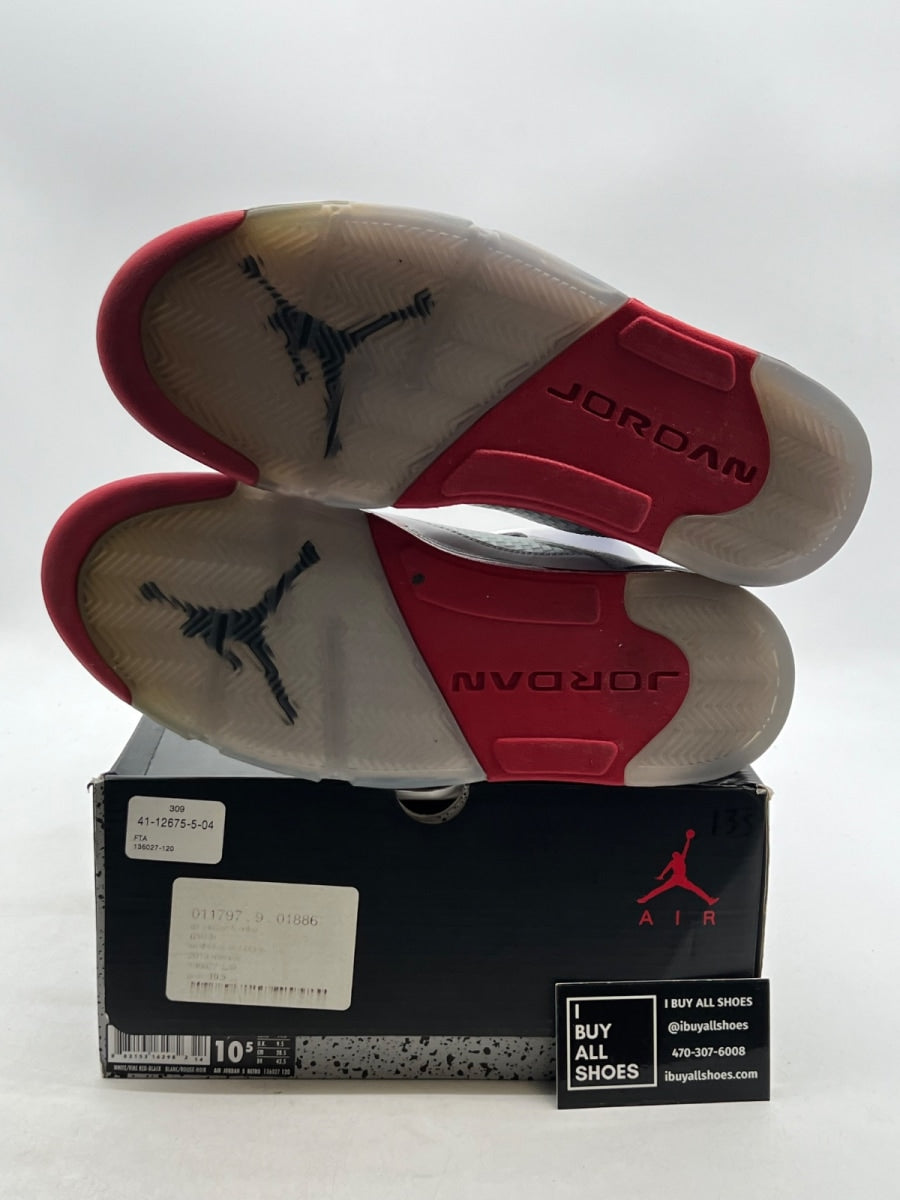 Jordan 5 Retro Fire Red Black Tongue (2013) 10.5 (Lightly Worn Pre-Owned) - Image 8