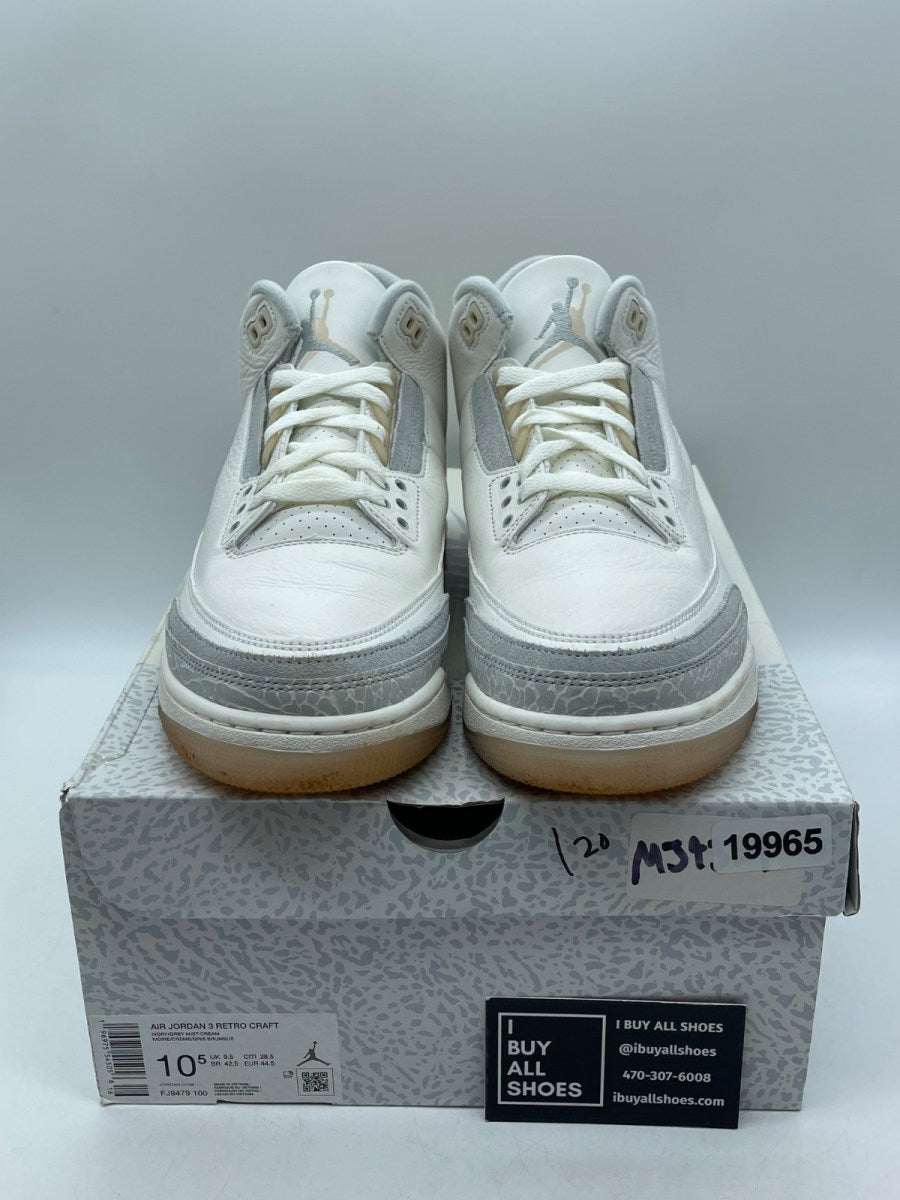 Jordan 3 Retro Craft Ivory 10.5 (Moderately Worn Pre-Owned) - Image 2