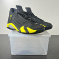 Jordan 14 Retro Thunder 10.5 (Heavily Worn Pre-Owned)JordanBlack/Vibrant Yellow-White - Image 1