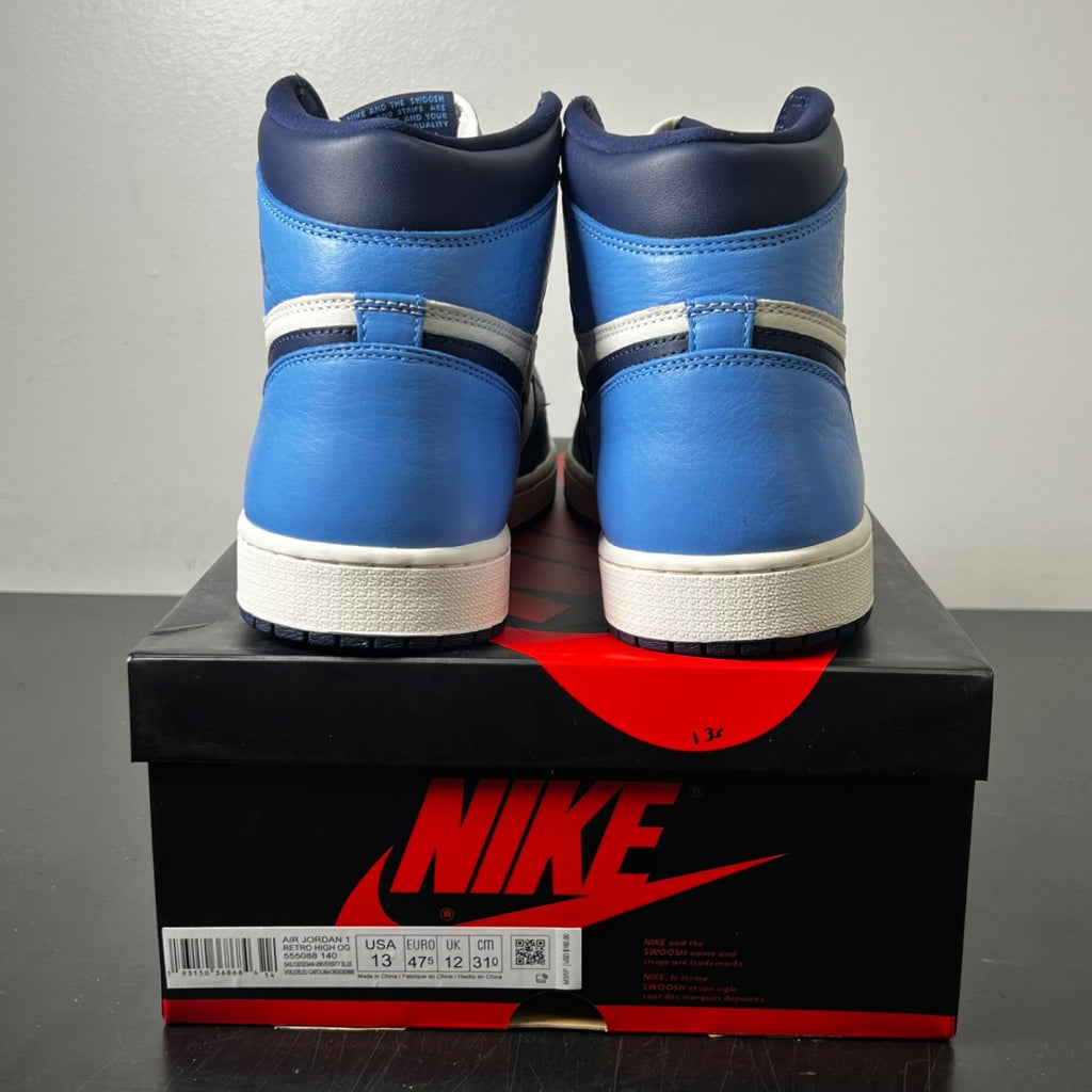 Jordan 1 Retro High Obsidian 13 (Lightly Worn Pre-Owned)JordanSail/Obsidian-University Blue - Image 5