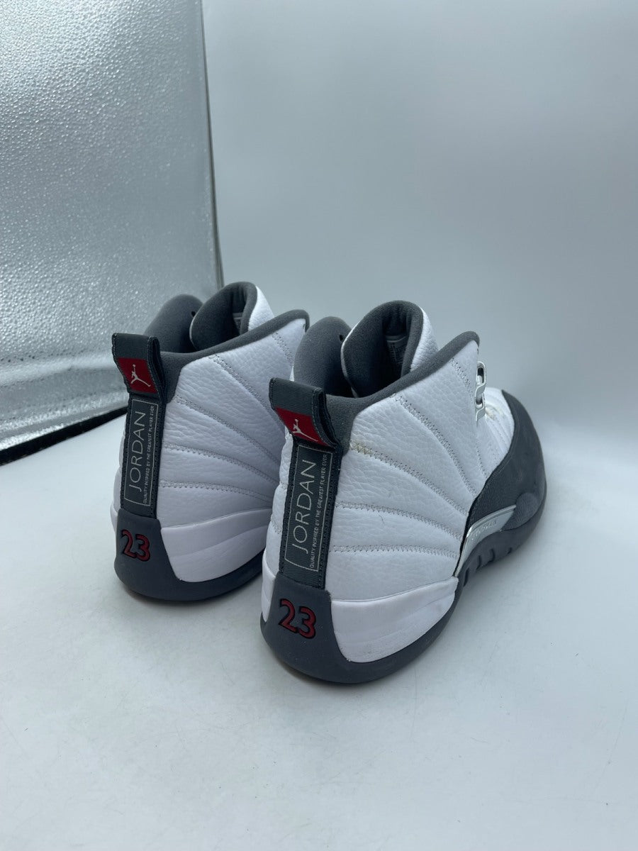 Jordan 12 Retro White Dark Grey 14 (Moderately Worn Pre-Owned)JordanWhite/Dark Grey-Gym Red - Image 5