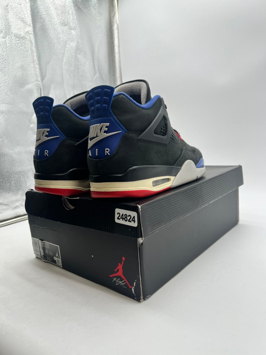 Jordan 4 Retro Rare Air (White Lettering) 13 (Lightly Worn Pre-Owned)JordanBlack/Fire Red/Deep Royal Blue/Dark Smoke Grey/Tech Grey - Image 5