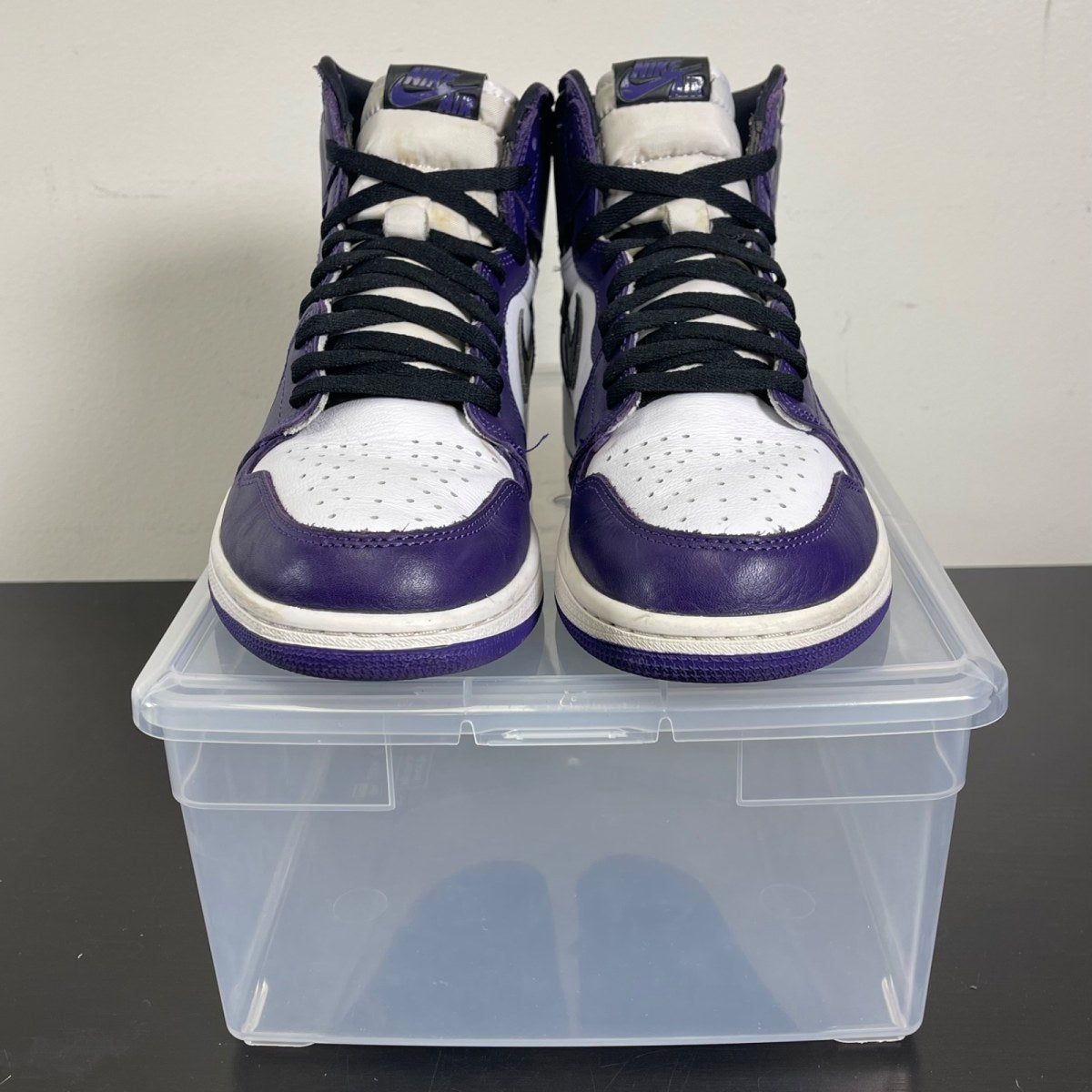Jordan 1 Retro High Court Purple White 10.5 (Moderately Worn Pre-Owned)JordanCourt Purple/White-Black - Image 2