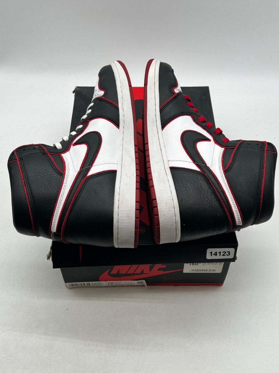 Jordan 1 Retro High Bloodline 14 (Moderately Worn Pre-Owned)JordanBlack/Gym Red-White - Image 9