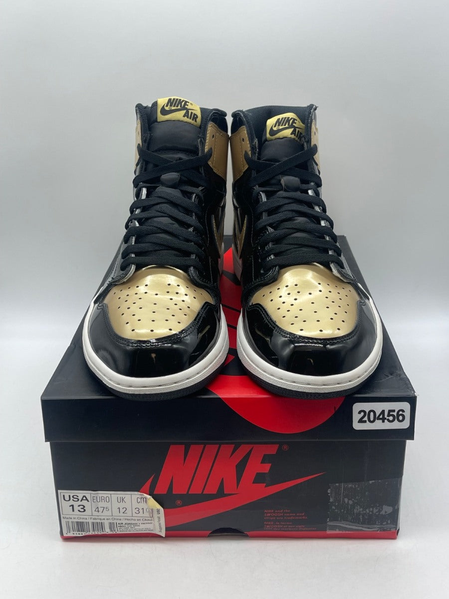Jordan 1 Retro High NRG Patent Gold Toe 13 (Moderately Worn Pre-Owned) - Image 2