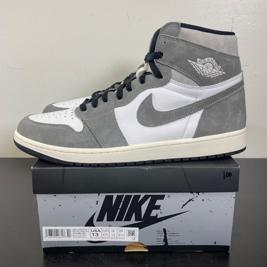 Jordan 1 Retro High OG Washed Black 13 (Moderately Worn Pre-Owned)JordanBlack/Fire Red/Light Smoke Grey/Sail - Image 3