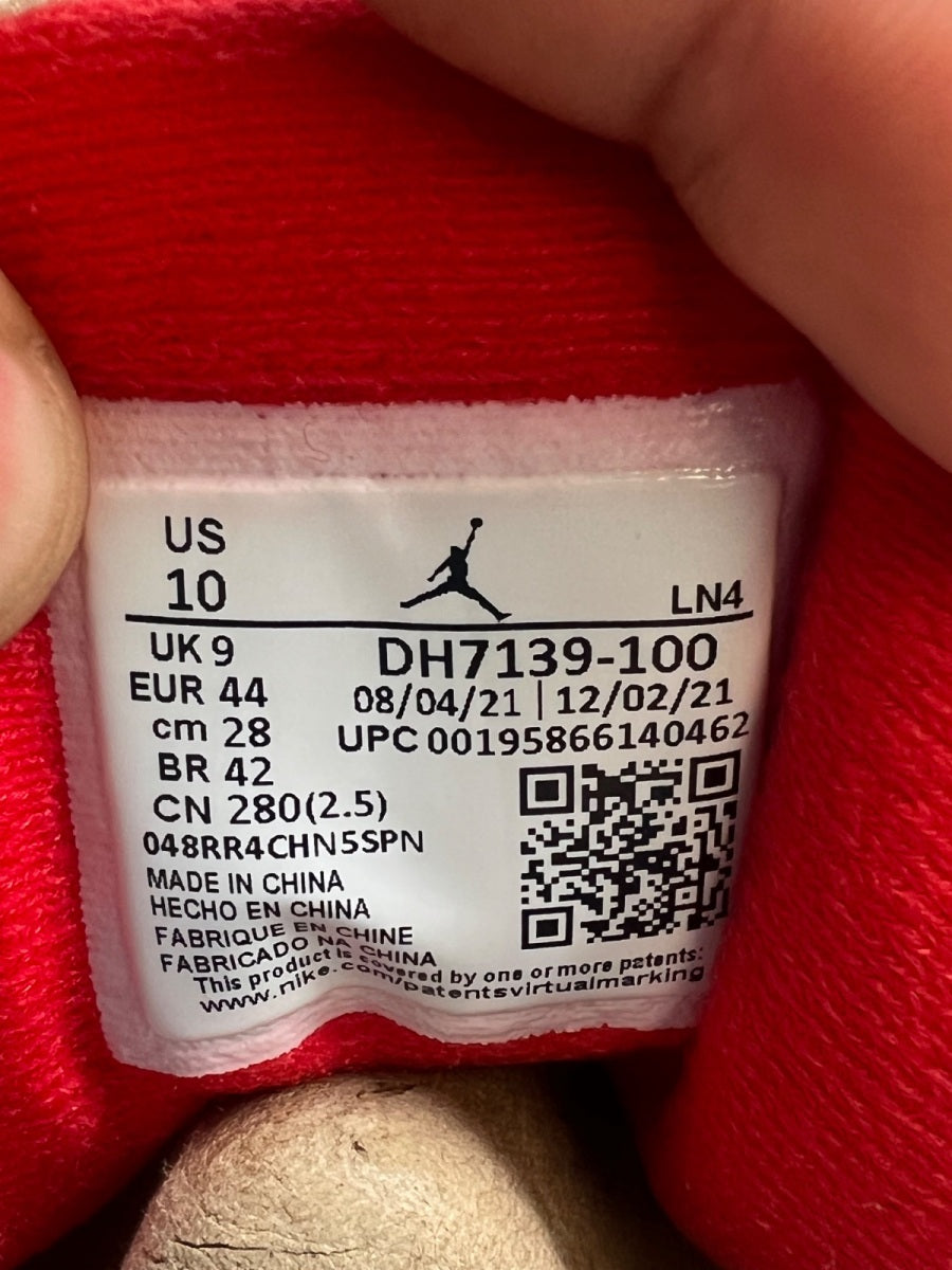 Jordan 3 Retro Muslin 10 (Lightly Worn Pre-Owned)JordanMuslin/University Red-Cement Grey-Sail - Image 7