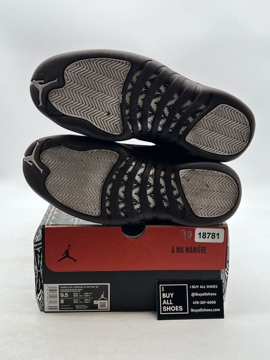 Jordan 12 Retro SP A Ma Maniére Black (Women's) 9.5W (Lightly Worn Pre-Owned) - Image 8