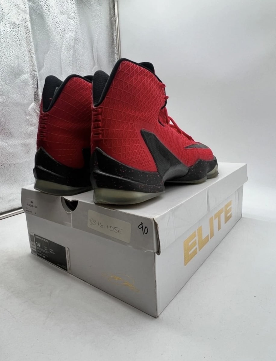 Nike LeBron 13 Elite University Red 14 (Lightly Worn Pre-Owned)NikeUniversity Red/Black-Bright Crimson - Image 4