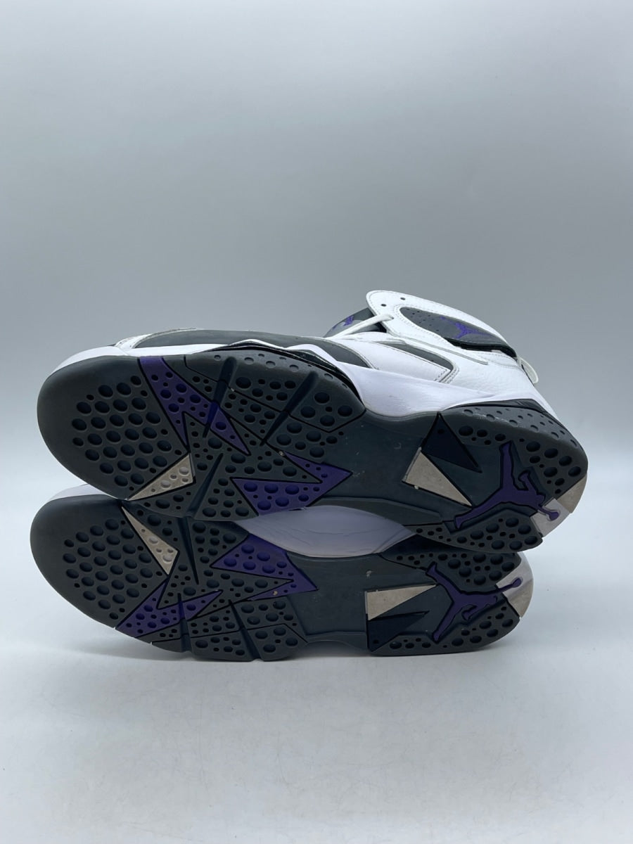 Jordan 7 Retro Flint (2021) 10.5 (Moderately Worn Pre-Owned)JordanWhite/Flint Grey-Black-Varsity Purple - Image 7