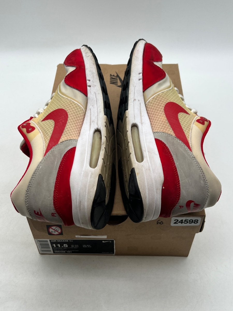 Nike Air Maxim 1+ Sport Red 11.5 (Heavily Worn Pre-Owned)NikeWhite/Sport Red/Neutral Grey - Image 9