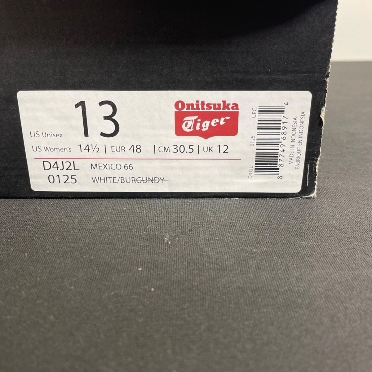 Onitsuka Tiger Mexico 66 White Burgundy 13 (Moderately Worn Pre-Owned)ASICSWhite/Burgundy - Image 7