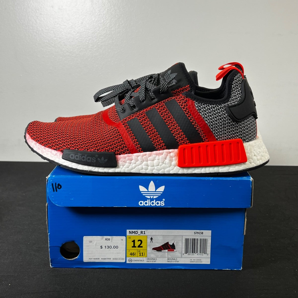 adidas NMD R1 Lush Red 12 (New Pre-Owned)adidasLush Red/Core Black/White - Image 5