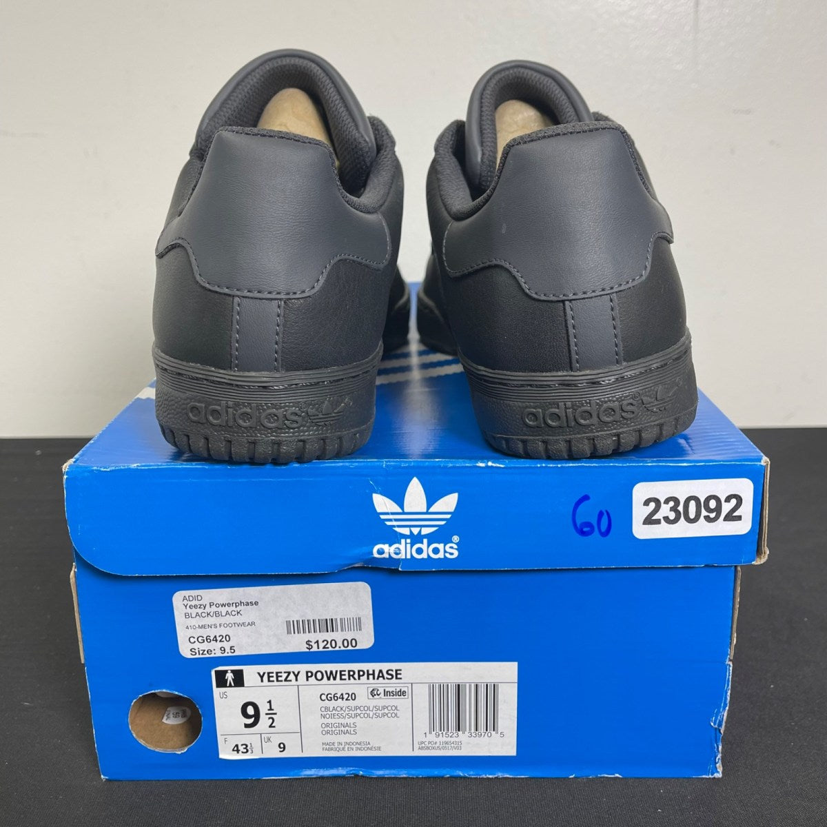 adidas Yeezy Powerphase Calabasas Core Black 9.5 (Moderately Worn Pre-Owned)adidas - Image 4