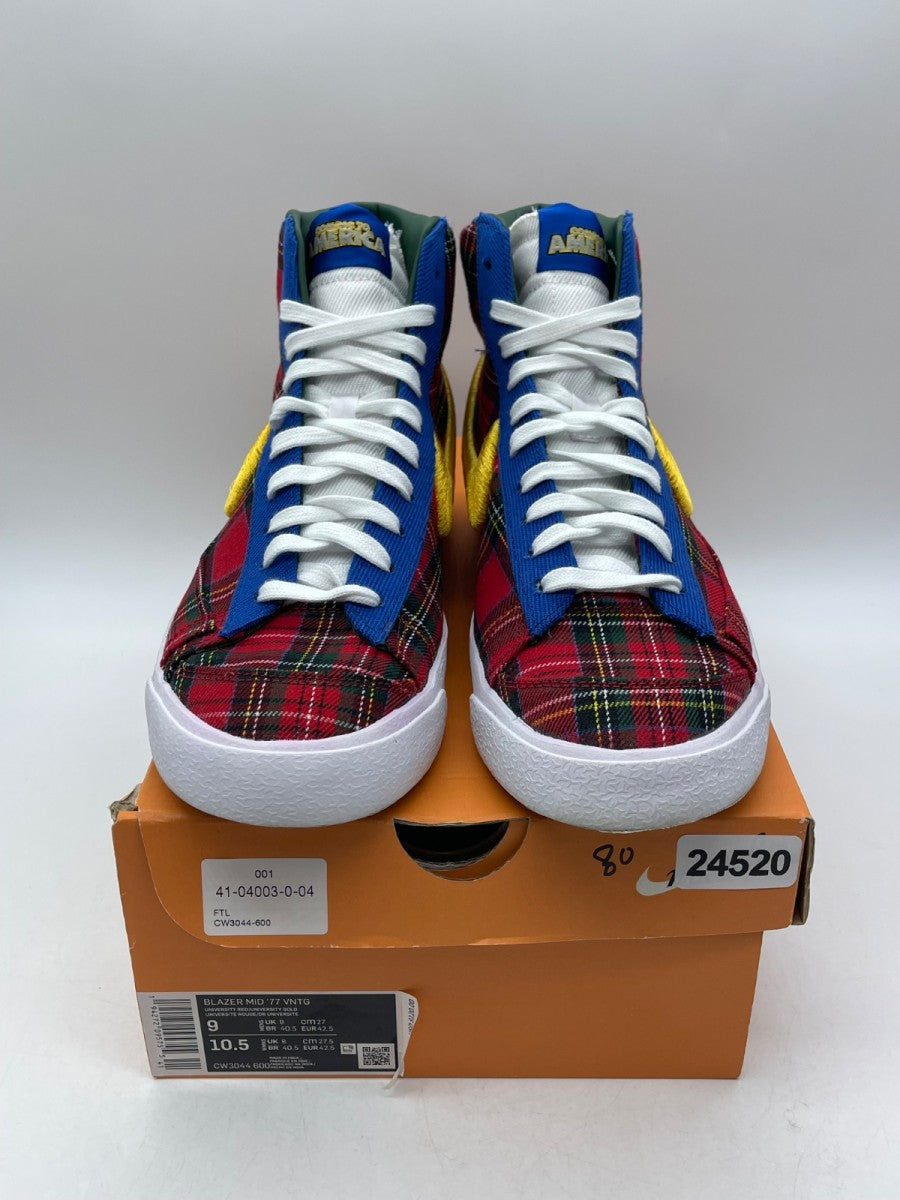Nike Blazer Mid 77 Vintage Coming to America 9 (Moderately Worn Pre-Owned)NikeRed/Yellow-Royal-Green - Image 2