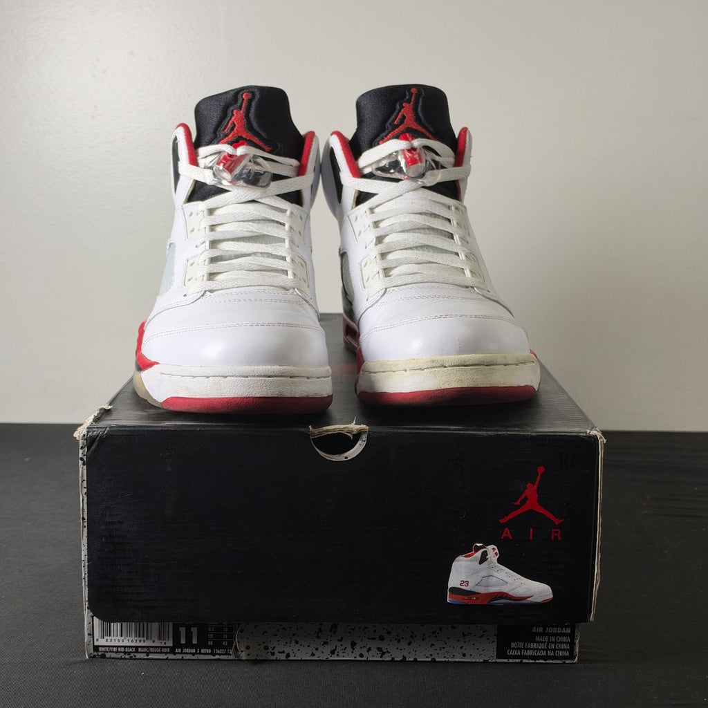 Jordan 5 Retro Fire Red Black Tongue (2013) (Size 11) - aux