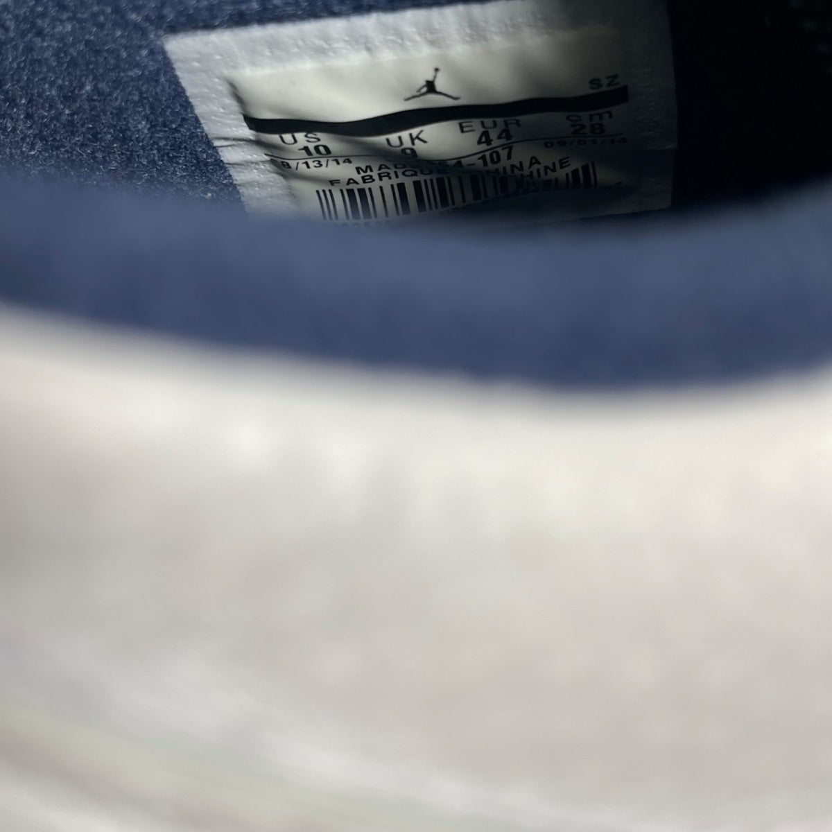 Jordan 4 Retro Columbia (2015) 10 (Moderately Worn Pre-Owned)JordanWhite/Legend Blue-Midnight Navy - Image 6