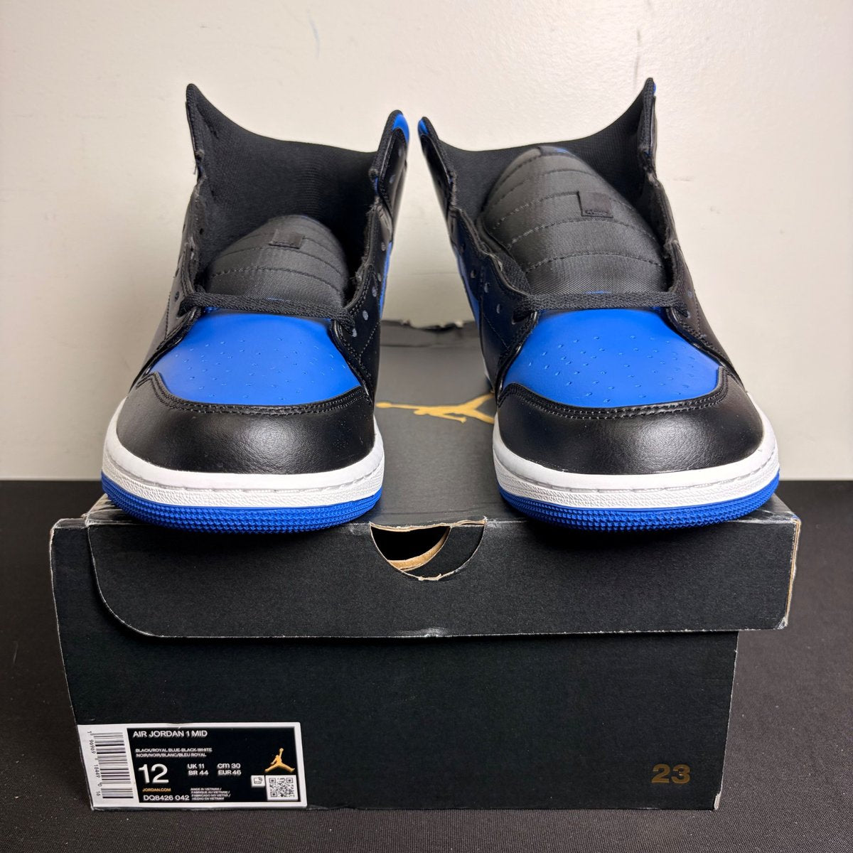 Jordan 1 Mid Black Royal Blue (Size 12) - Image 2