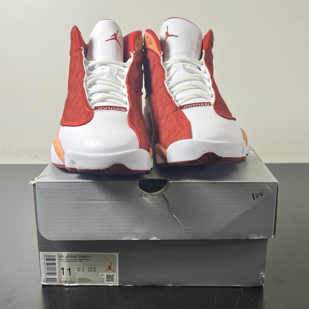 Jordan 13 Retro Dune Red 11 (Moderately Worn Pre-Owned)JordanDune Red/Dune Red/Terra Blush/White - Image 2