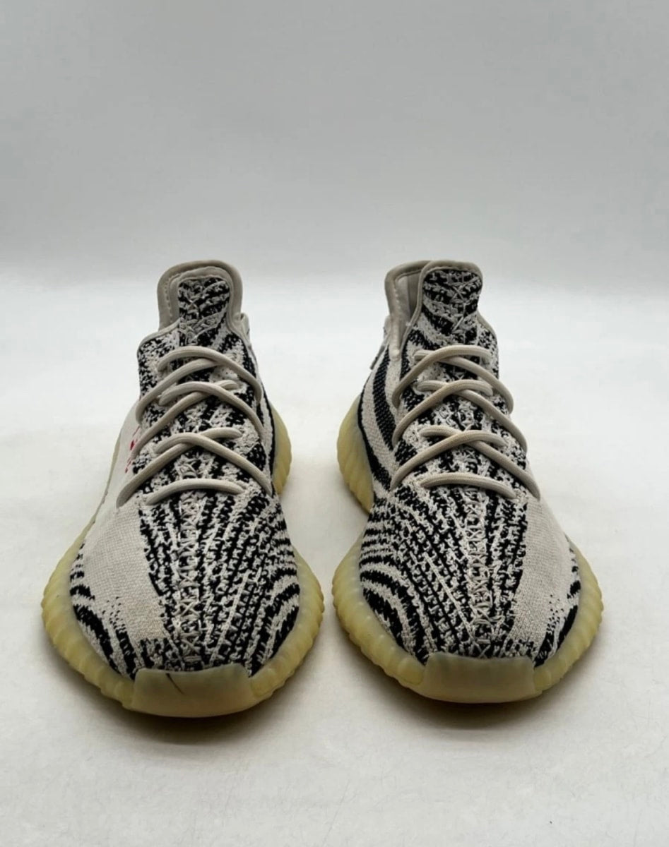 adidas Yeezy Boost 350 V2 Zebra 10 (Moderately Worn Pre-Owned)adidasWhite/Core Black/Red - Image 3