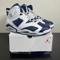 Jordan 6 Retro Olympic (2024) 10.5 (Moderately Worn Pre-Owned)JordanWhite/Varsity Red/Midnight Navy - Image 1