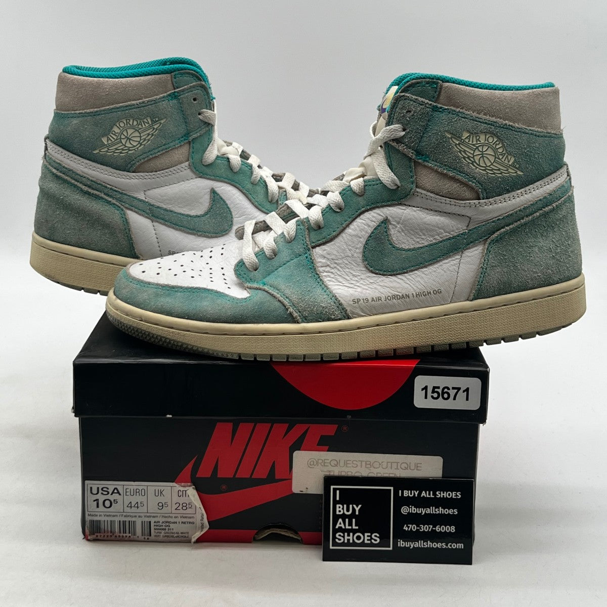 Jordan 1 Retro High Turbo Green - Image 1