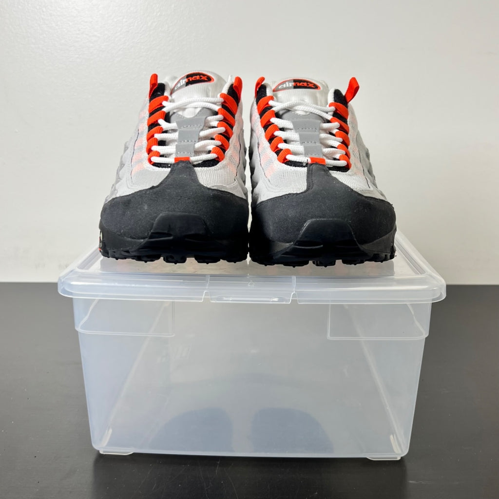 Nike Air Max 95 Team Orange (2009) 10 (Heavily Worn Pre-Owned)NikeWhite/Team Orng-Ntrl Grey-Mdm Grey - Image 2