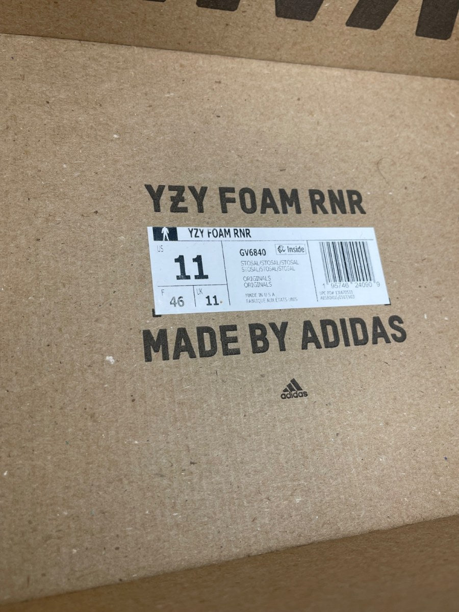 adidas Yeezy Foam RNR Stone Salt 11 (Moderately Worn Pre-Owned) - Image 9