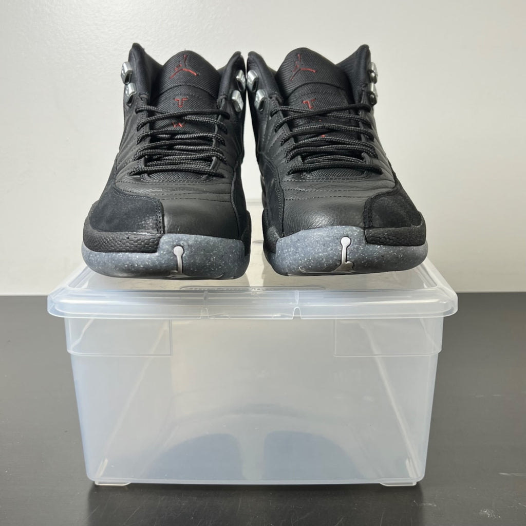 Jordan 12 Retro Utility 11 (Moderately Worn Pre-Owned)JordanBlack/Black-Bright Crimson-White - Image 2