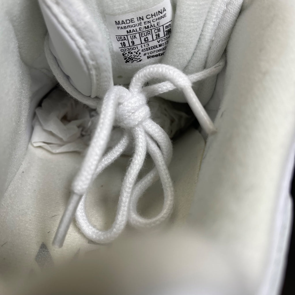 Reebok Question Low White Pure Silver 10 (Moderately Worn Pre-Owned)ReebokWhite/Pure Silver - Image 6