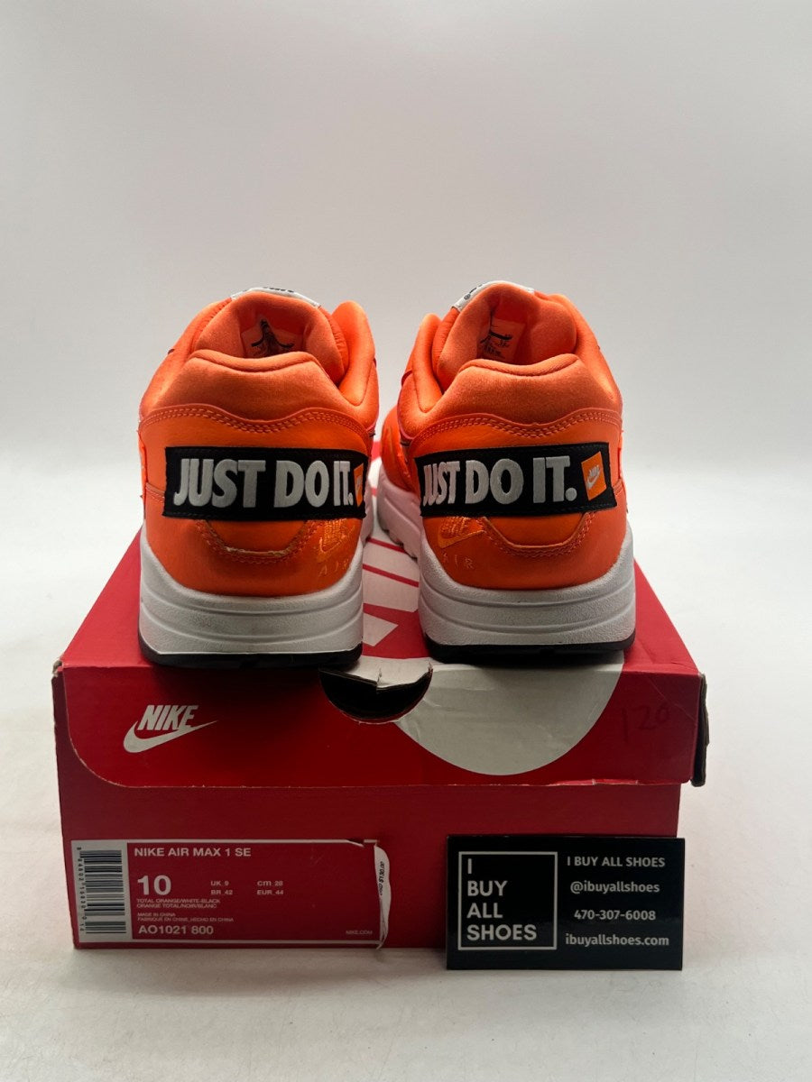 Nike Air Max 1 Just Do It Pack Orange 10 (Moderately Worn Pre-Owned) - Image 3
