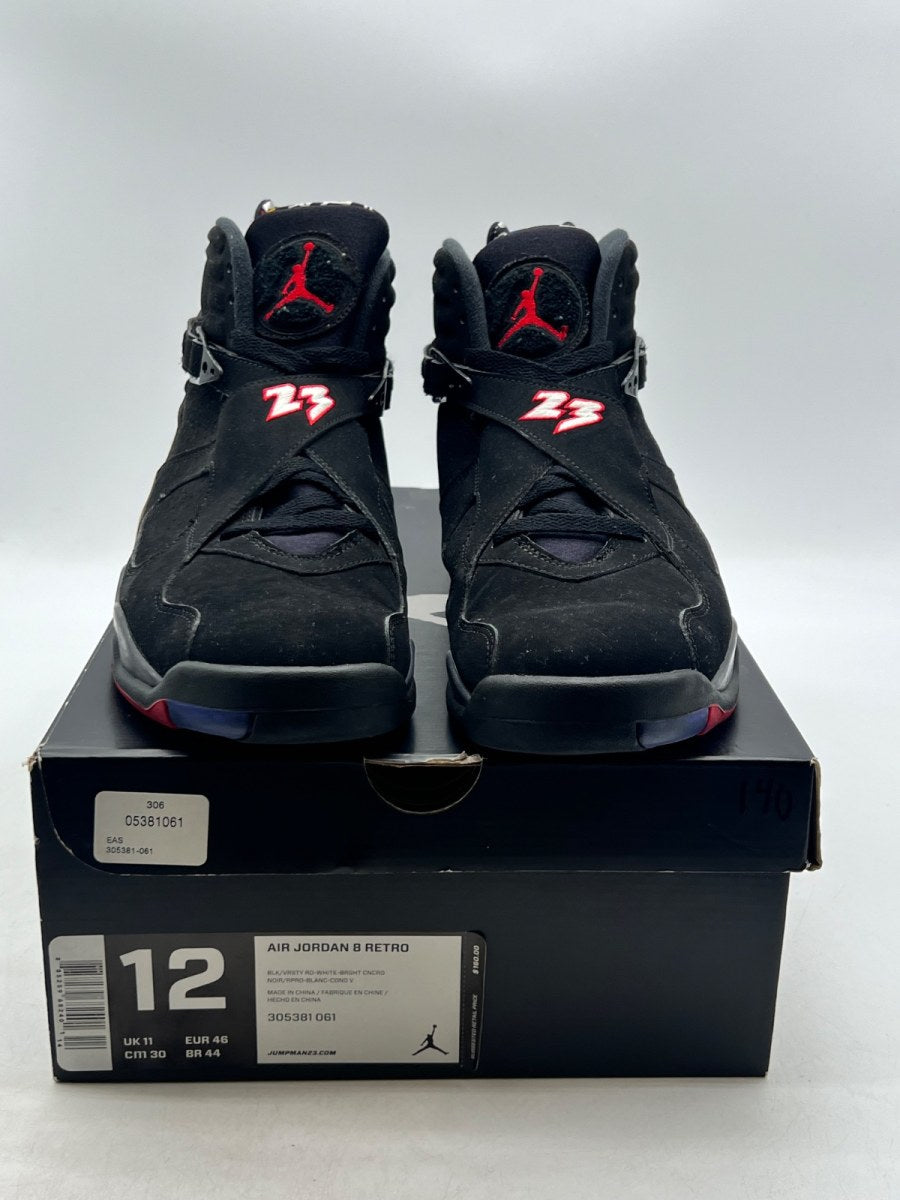 Jordan 8 Retro Playoffs (2013) 12 (Moderately Worn Pre-Owned)JordanBlack/True Red-White - Image 2