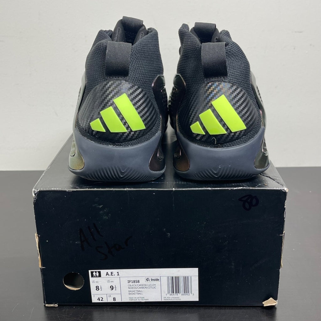 adidas AE 1 All-Star The Future 8.5 (Moderately Worn Pre-Owned)adidasMetallic Burgundy/Black/Lime Green - Image 4