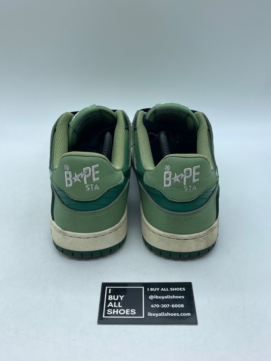 A Bathing Ape Bape SK8 Sta Green Grey 12 (Moderately Worn Pre-Owned) - Image 3