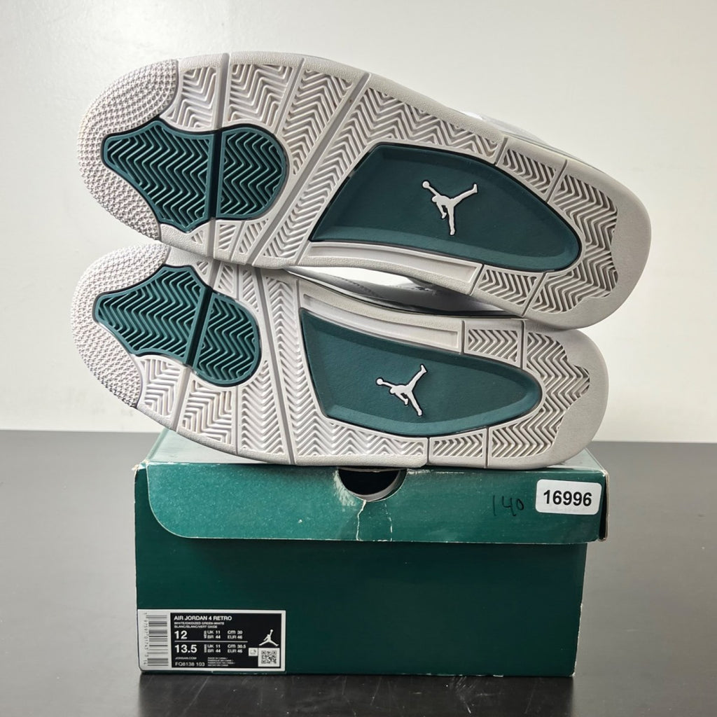 Jordan 4 Retro Oxidized Green 12 (Lightly Worn Pre-Owned)JordanWhite/Oxidized Green/White/Neutral Grey - Image 6