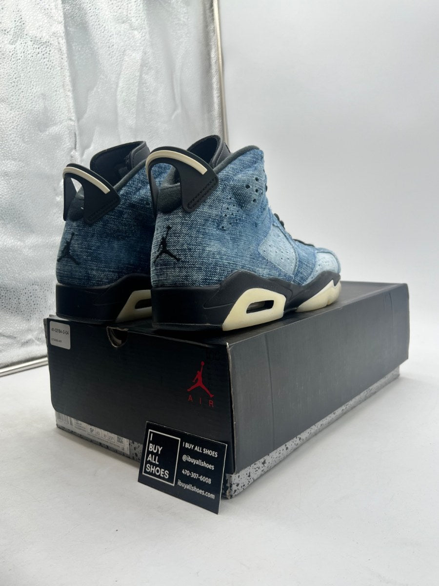 Jordan 6 Retro Washed Denim 9.5 (Lightly Worn Pre-Owned) - Image 3