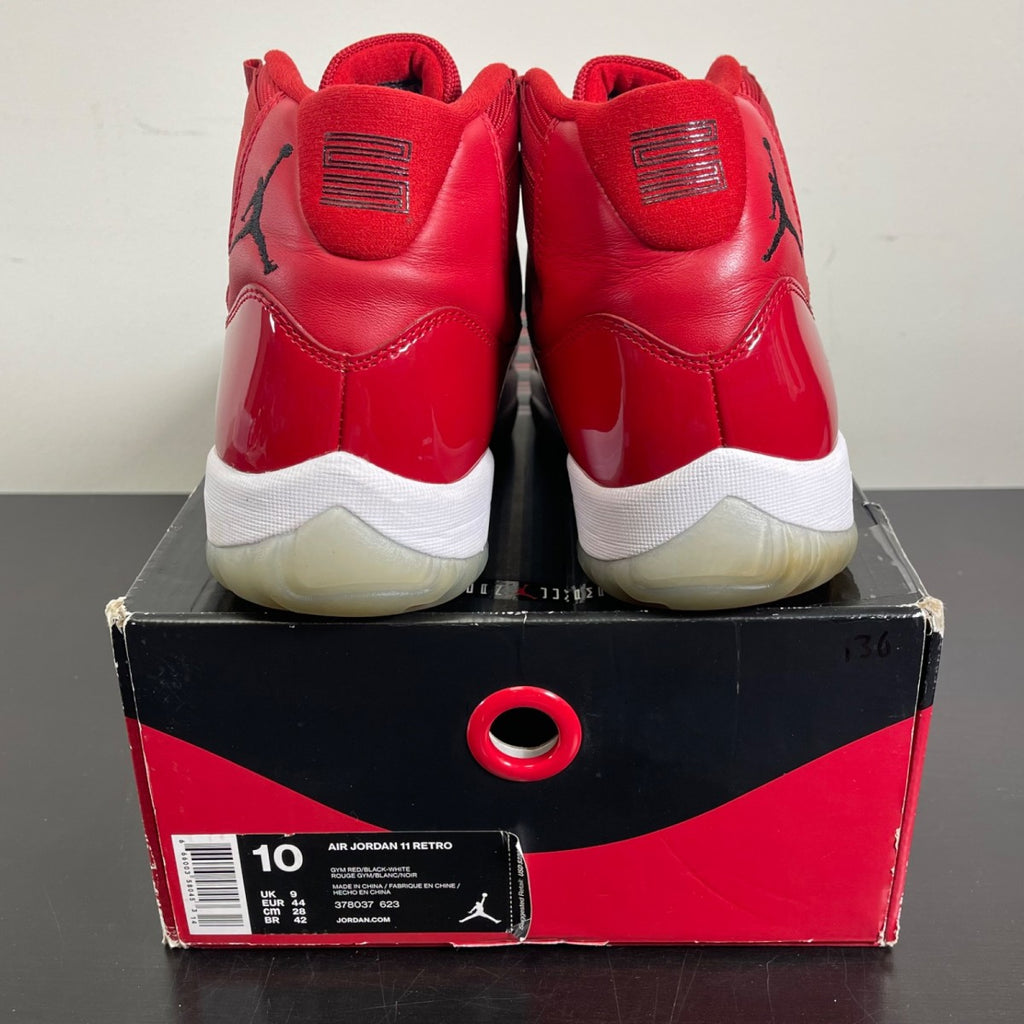 Jordan 11 Retro Win Like 96 10 (Moderately Worn Pre-Owned)JordanGym Red/Black-White - Image 3